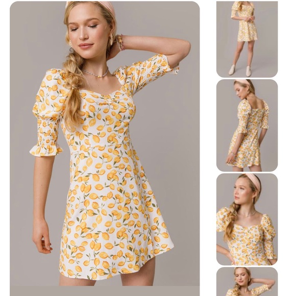 Francesca’s Collection by Mi Ami Lemon Print Dress 🍋 - Picture 2 of 7